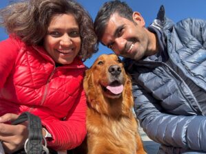 Priyanka Vergadia with her husband on a daily morning walk