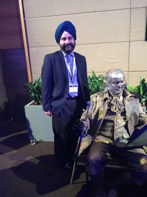 Guljot Grover, WG’16, on Wharton’s Philadelphia campus. (Image Credit: Ammi Tan)