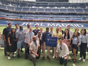 Caption: James Brown with classmates in Madrid. (Image Credit: Anastasia Gracheva)