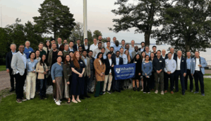 Caption: Margot Gates-George with classmates and Wharton alumni in Stockholm. (Image Credit: Mats Karlsson, WG ‘24)