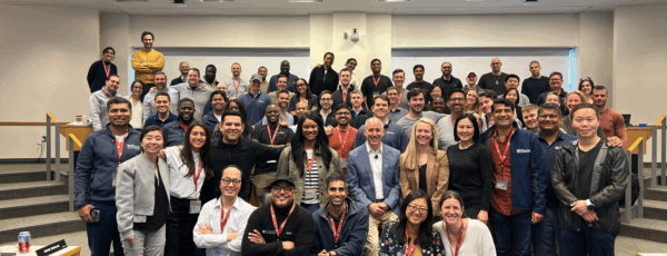 Neal Ellsworth, WG'24, with EMBA students in Prof. Kevin Kaiser’s Valuation course. (Image Credit: Kevin Kaiser)