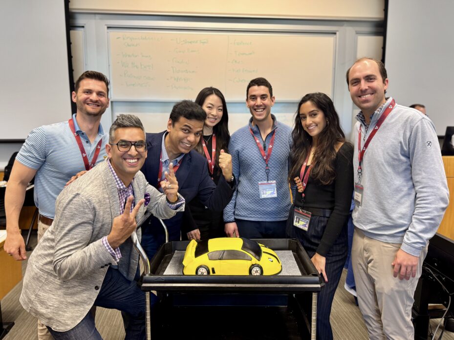 Ananya Gutta, WG'26, with her learning team. (Image Credit: Jon Wong) 